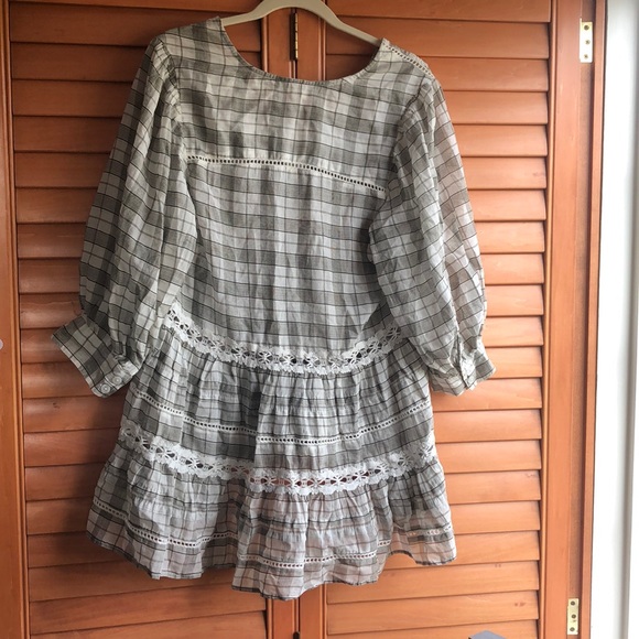 Free People plaid boho Tunic - Picture 9 of 10